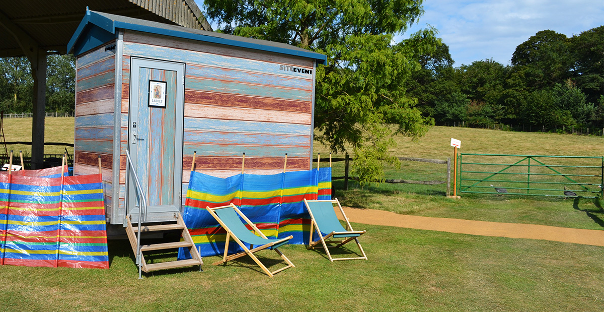 Beach hut toilets